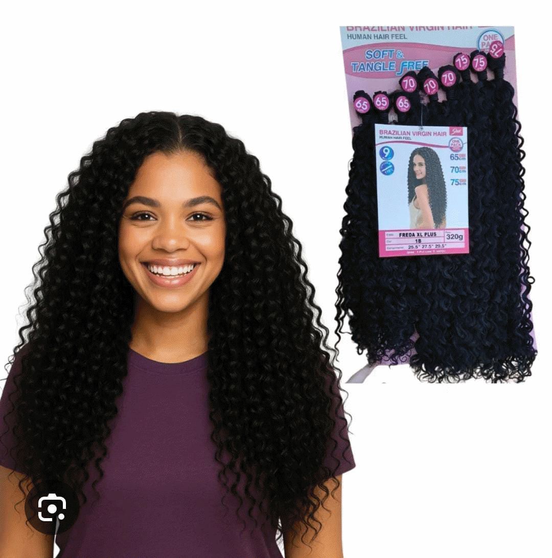 Cabelo Orgânico Cacheado Freda XL Plus 320g Cor 1 Preto
