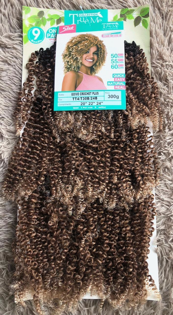 Cabelo Goivo Crochet Plus Cacheado 3 Tons TT4/T30B/24B