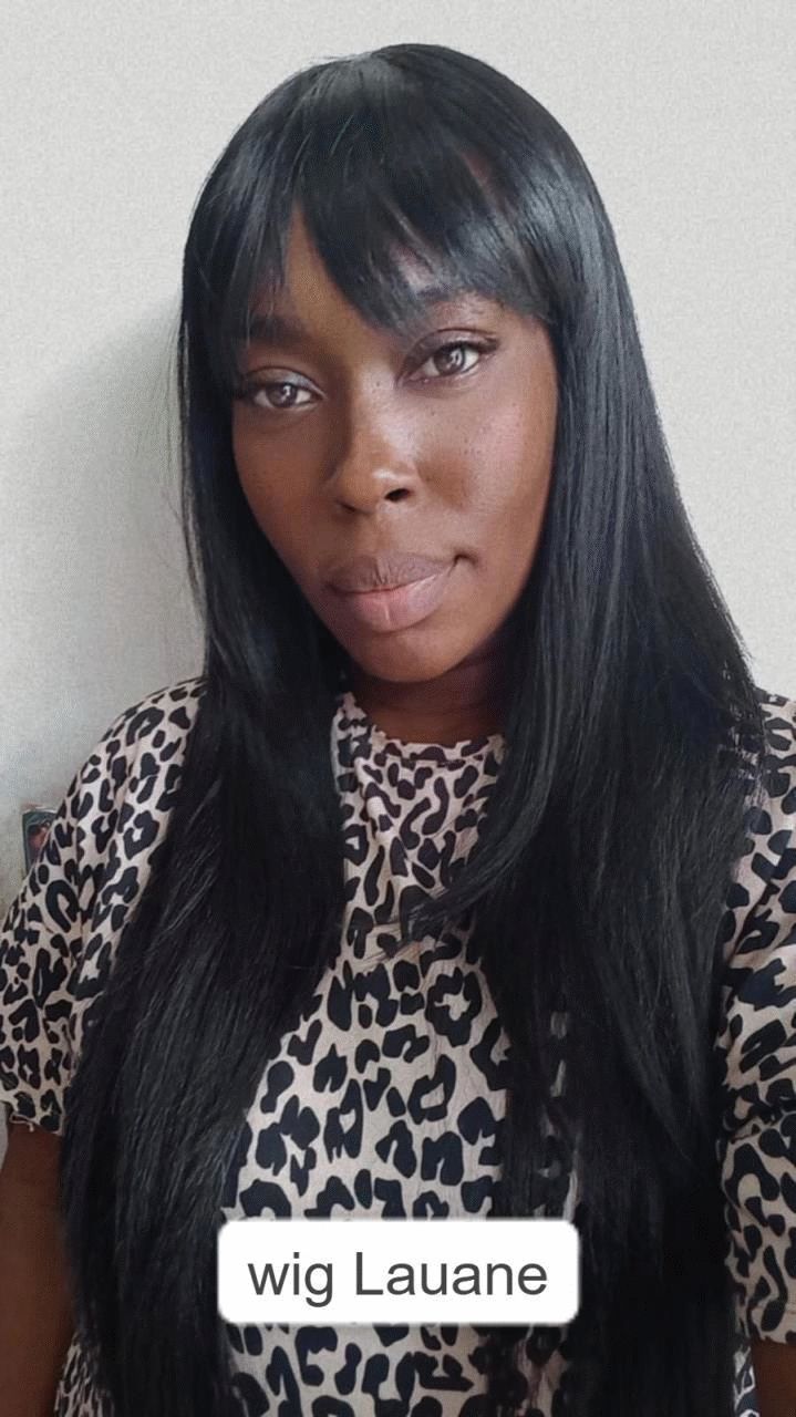 Peruca Wig Lauane Lisa Longa Cor 1B com Franja