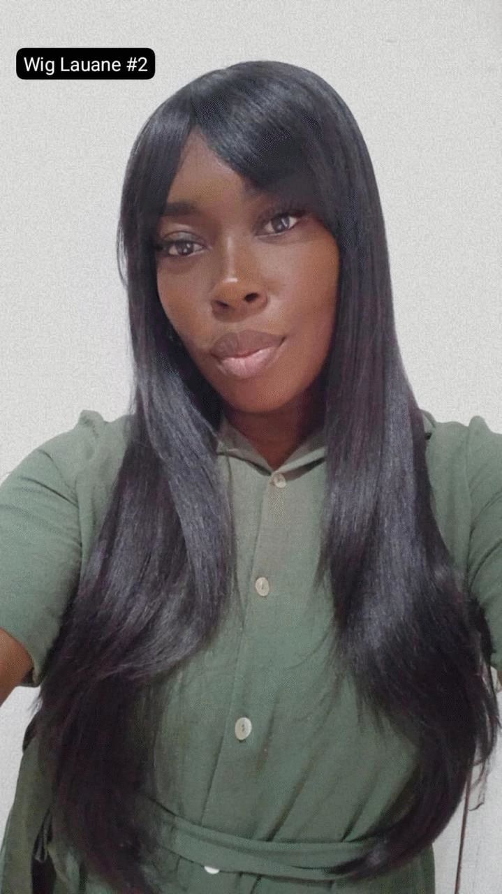 Peruca Wig Lauane Lisa Longa Cor 2 Preto Natural