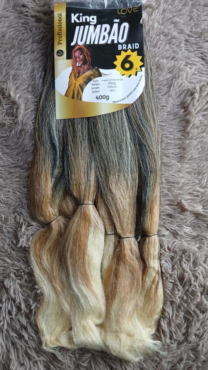 Cabelo Jumbo King Jumbão Braid T1B/27/613 400g 130cm
