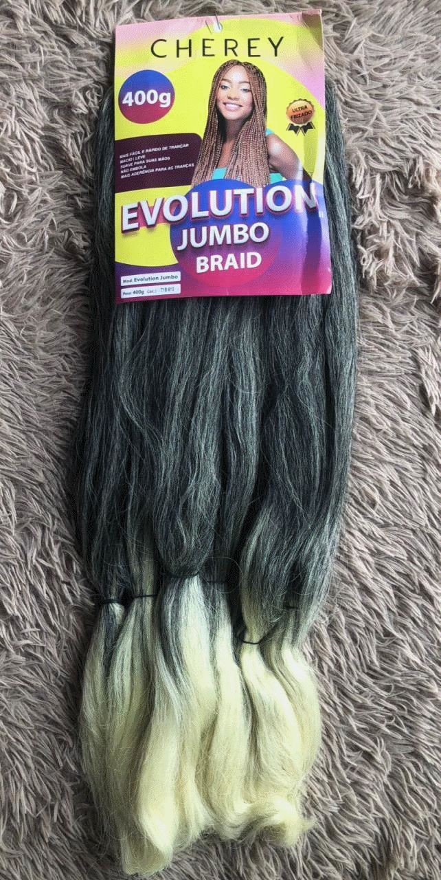 Jumbo Evolution Braid 400g Cor T1B/613 para Tranças e Box Braids