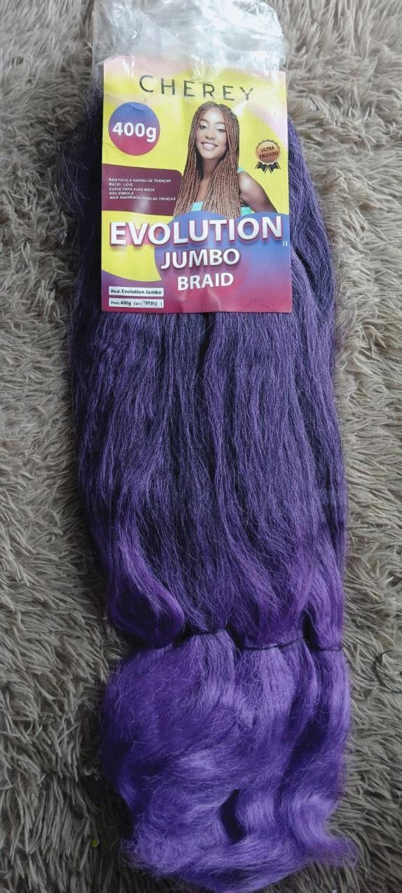 Jumbo Evolution Braid Roxo T1B/Purple 400g para Tranças