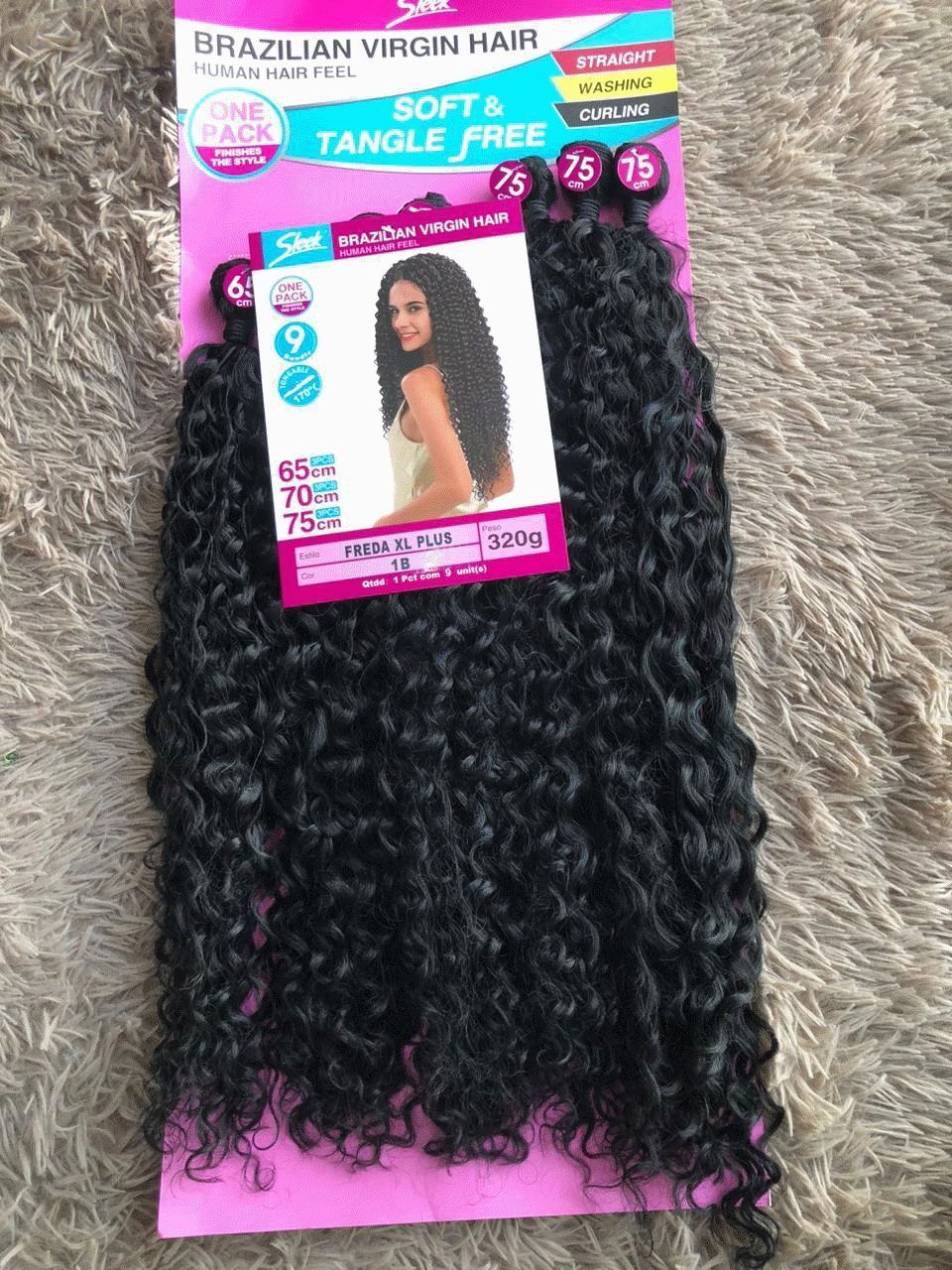 Cabelo Orgânico Cacheado Freda XL Plus 320g Cor 1 Preto