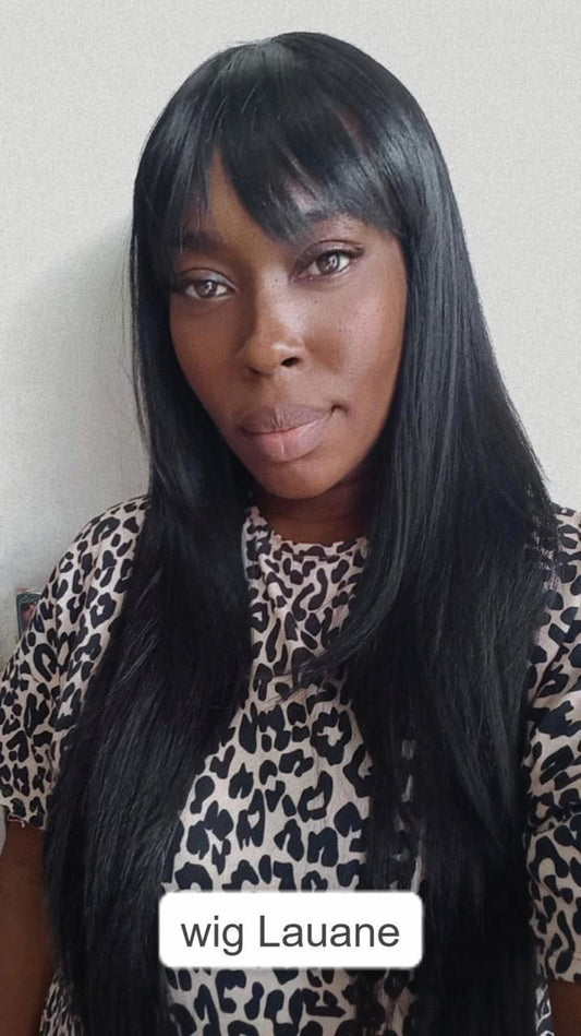 Peruca Wig Lauane Lisa Longa Cor 1B com Franja