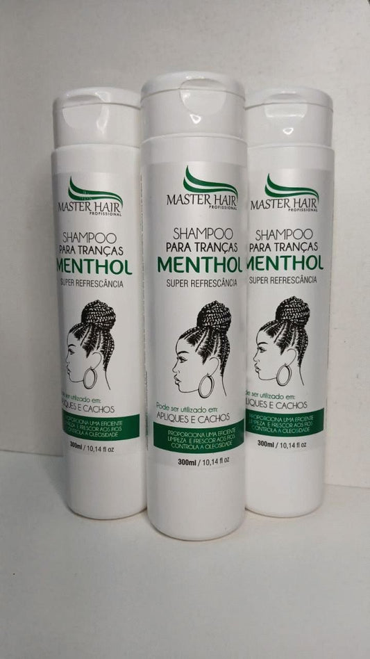 Shampoo Menthol para Tranças 300ml Master Hair
