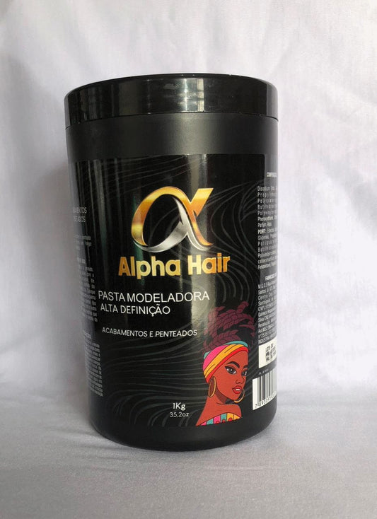 Pasta Modeladora Alpha Hair Preta 1kg Alta Definição