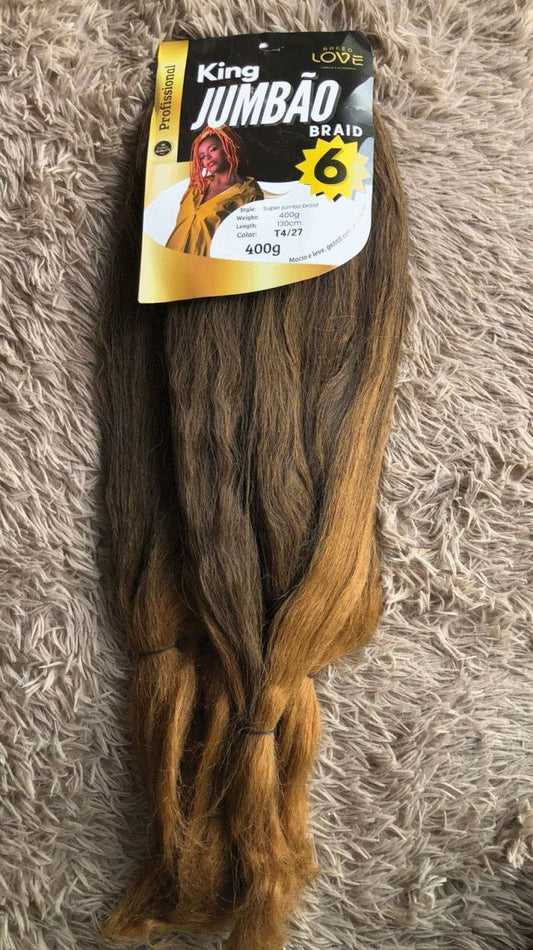 Cabelo Sintético King Jumbão Braid T4/27 para Tranças 400g