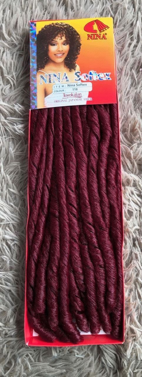 Cabelo Sintético Nina Softex Cor 118 Bordô para Tranças e Box Braids